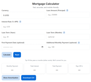 Smart Way to Plan with a Home Loan Mortgage Calculator