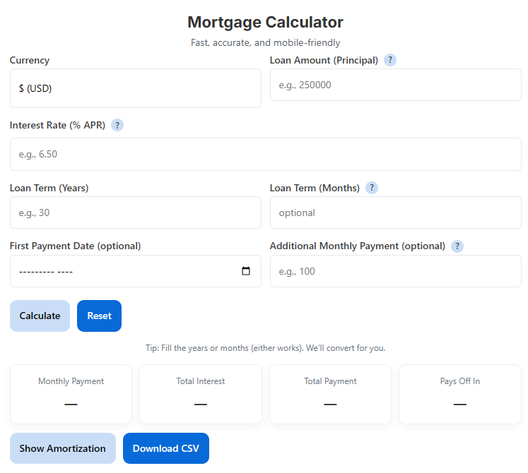Smart Way to Plan with a Home Loan Mortgage Calculator