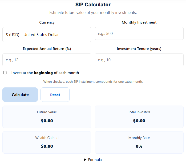 Build Real Wealth Using a SIP Investment Calculator